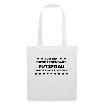 Putzfrau Haushalt Spruch Reinigungskraft Geschenk - Stoffbeutel - Weiß - Vorne