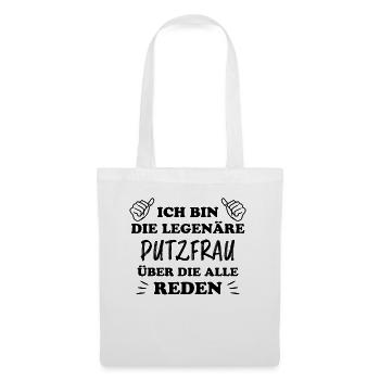 Putzfrau Haushalt Spruch Reinigungskraft Geschenk - Stoffbeutel - Weiß - Vorne