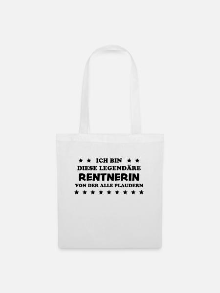 Rentnerin Lustig Spruch Ruhestand Rentner Geschenk - Stoffbeutel - Weiß