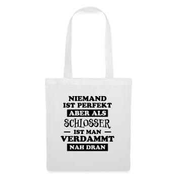 Schlosser Beruf Lustiger Spruch Schlosser Geschenk - Stoffbeutel - Weiß - Vorne