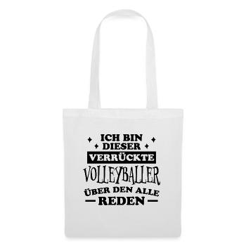 Volleyball Lustige Spruch Beachvolleyball Geschenk - Stoffbeutel - Weiß - Vorne