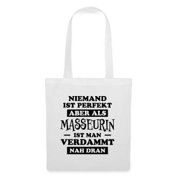 Masseurin Spruch Beruf Massage Masseurin Geschenk - Stoffbeutel - Weiß - Vorne