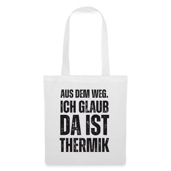 Ich Glaub Da ist Thermik RC Segelflieger - Stoffbeutel - Weiß - Vorne