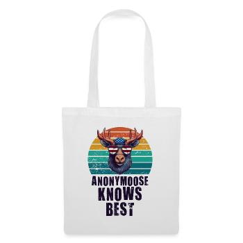 Anonymoose Knows Best Cool Elch - Stoffbeutel - Weiß - Vorne
