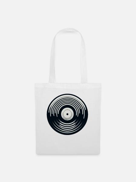 Vinyl-Schallplatte - Stoffbeutel - Weiß