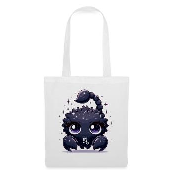 Signe astrologique d’anniversaire artistique unique du zodiaque scorpion - Sac en tissu - blanc - Devant