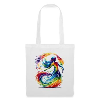 Virgo Zodiac Star Sign Rainbow Design - Tote Bag - white - Front