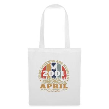 April 2001 Vintage Geburtstagsgeschenk - Stoffbeutel - Weiß - Vorne