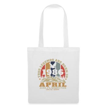 April 1986 Vintage Geburtstagsgeschenk - Stoffbeutel - Weiß - Vorne