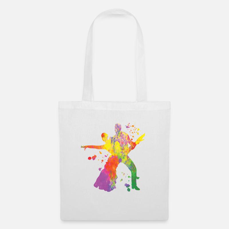 Latin Dancing Couple Aquarell Tänzerin - Stoffbeutel - Weiß