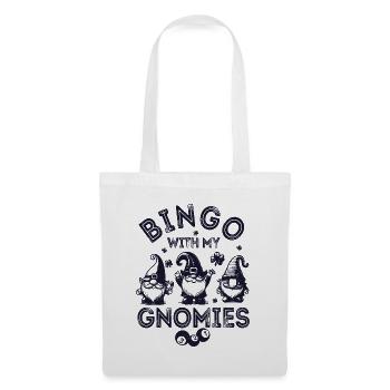 Bingo Mit Meinen Gnomies Lustiges Bingo - Stoffbeutel - Weiß - Vorne