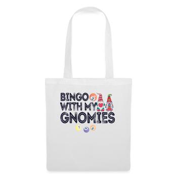 Bingo Mit Meinen Gnomies Lustiges Bingo - Stoffbeutel - Weiß - Vorne
