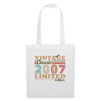2007 Vintage Retro Geburtstagsgeschenk - Stoffbeutel - Weiß - Vorne
