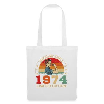 1974 Vintage Woman Retro Birthday Gift - Tote Bag - white - Front