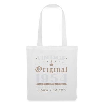 Vinatge 1954 Geburtstagsgeschenk - Stoffbeutel - Weiß - Vorne