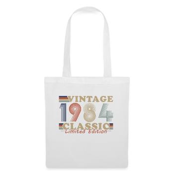 1984 Vintage Retro Geburtstagsgeschenk - Stoffbeutel - Weiß - Vorne