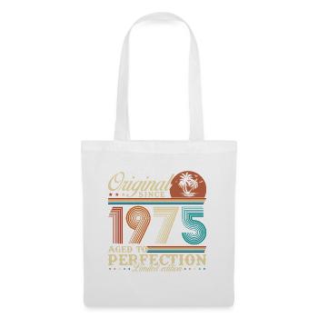 1975 Vintage Retro Geburtstagsgeschenk - Stoffbeutel - Weiß - Vorne