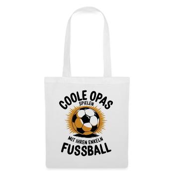 Opa Enkel Fußball - Stoffbeutel - Weiß - Vorne
