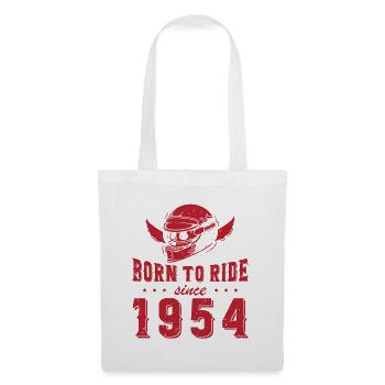Born To Ride Since 1954 Biker Geschenk - Stoffbeutel - Weiß - Vorne