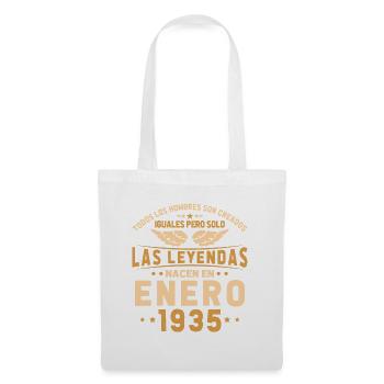 Cadeaux d’anniversaire Né en janvier 1935 - Sac en tissu - blanc - Devant