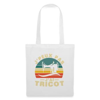 Ich kann kein Humor-Geschenk stricken - Stoffbeutel - Weiß - Vorne