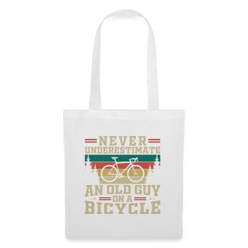 Never Underestimate An Old Guy On A Bicycle - Tote Bag - white - Front