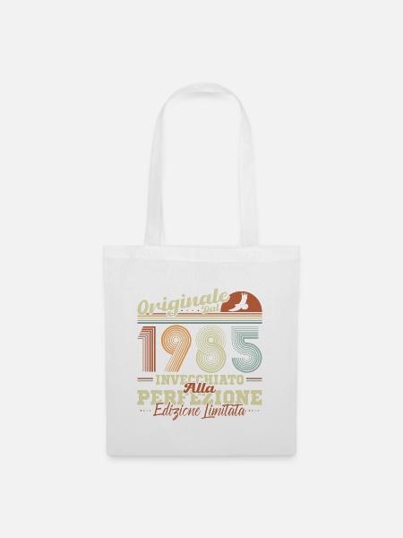 Original 1985 Retro Geburtstagsgeschenk - Stoffbeutel - Weiß