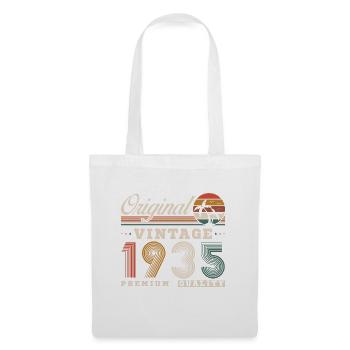 Original 1935 Vintage Rétro Cadeau Anniversaire - Sac en tissu - blanc - Devant