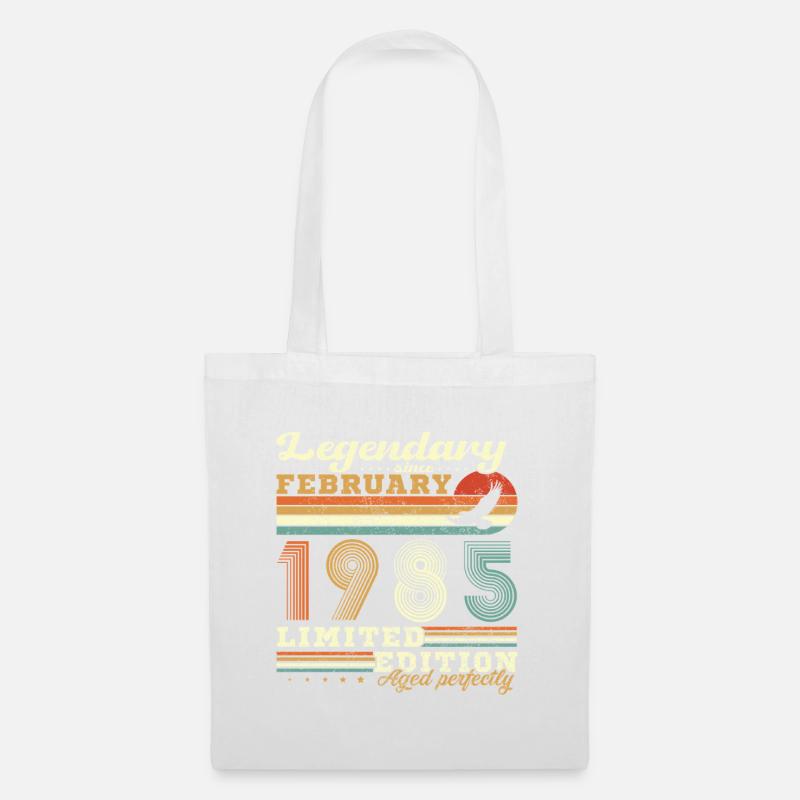 Februar 1985 Vintage Geburtstag 1985 Geschenk - Stoffbeutel - Weiß