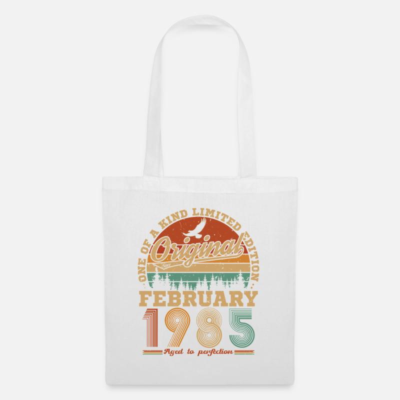 Februar 1985 Vintage Geburtstag 1985 Geschenk - Stoffbeutel - Weiß