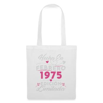 50th Birthday Woman 50 Years Made In 1975 February - Tote Bag - white - Front