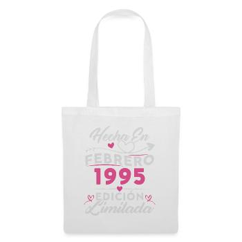 30. Geburtstag Frau 30 Jahre Made In 1995 Februar - Stoffbeutel - Weiß - Vorne