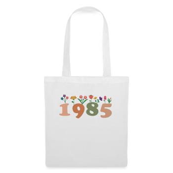 40 Années Vintage 1985 Anniversaire Femmes Fleurs - Sac en tissu - blanc - Devant