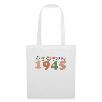 80 Années Vintage 1945 Anniversaire Femmes - Sac en tissu - blanc - Devant