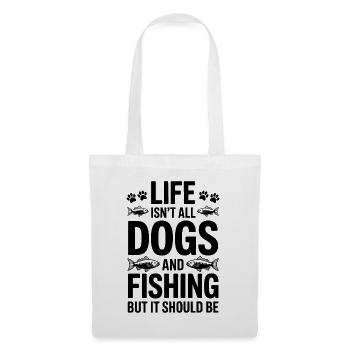 Fishing Saying Fishing Dogs Funny Angler Gift - Tote Bag - white - Front