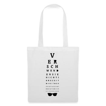 Sehtest / Eye Test - Stoffbeutel - Weiß - Vorne