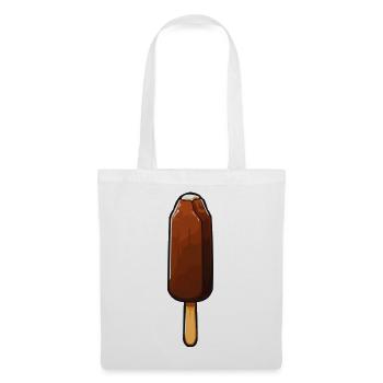 Dessin animé Glace au Chocolat - Sac en tissu - blanc - Devant