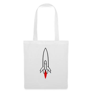 Vecteur de vol spatial spatial de fusée spatiale - Sac en tissu - blanc - Devant