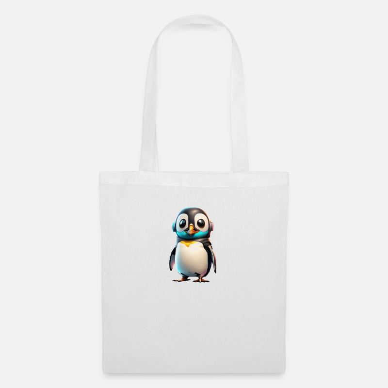 Robot Penguin - Tote Bag - white