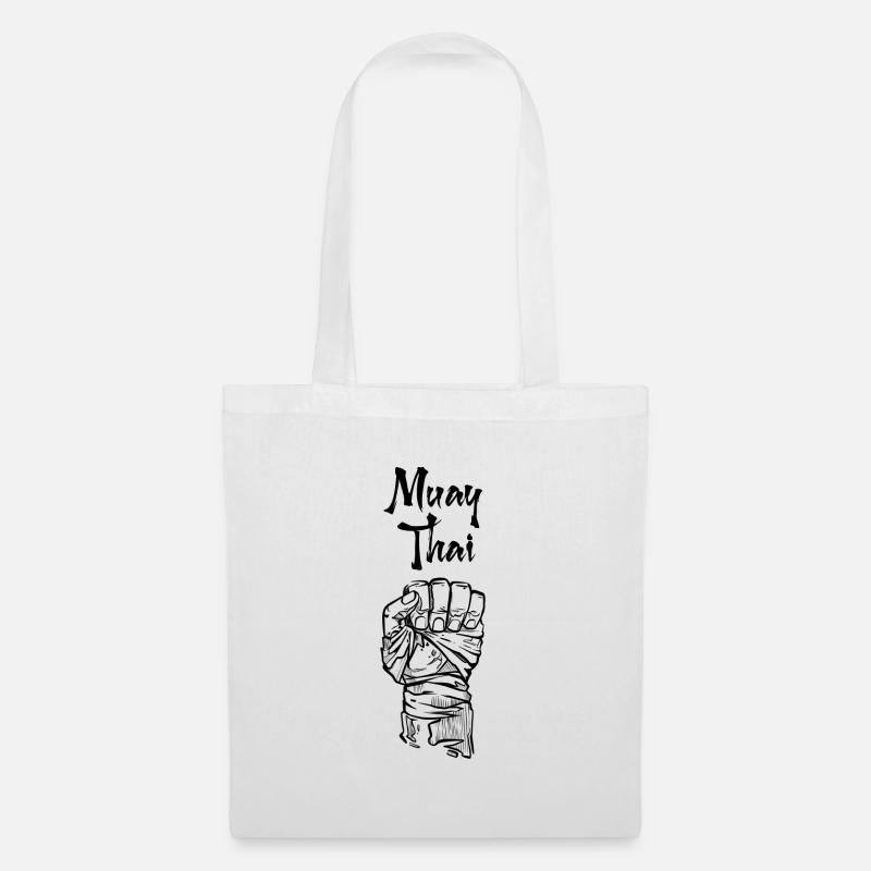 Muay Thai - Stoffbeutel - Weiß