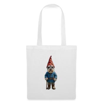 Magie du Schnauzer des Gnomes de jardin - Sac en tissu - blanc - Devant