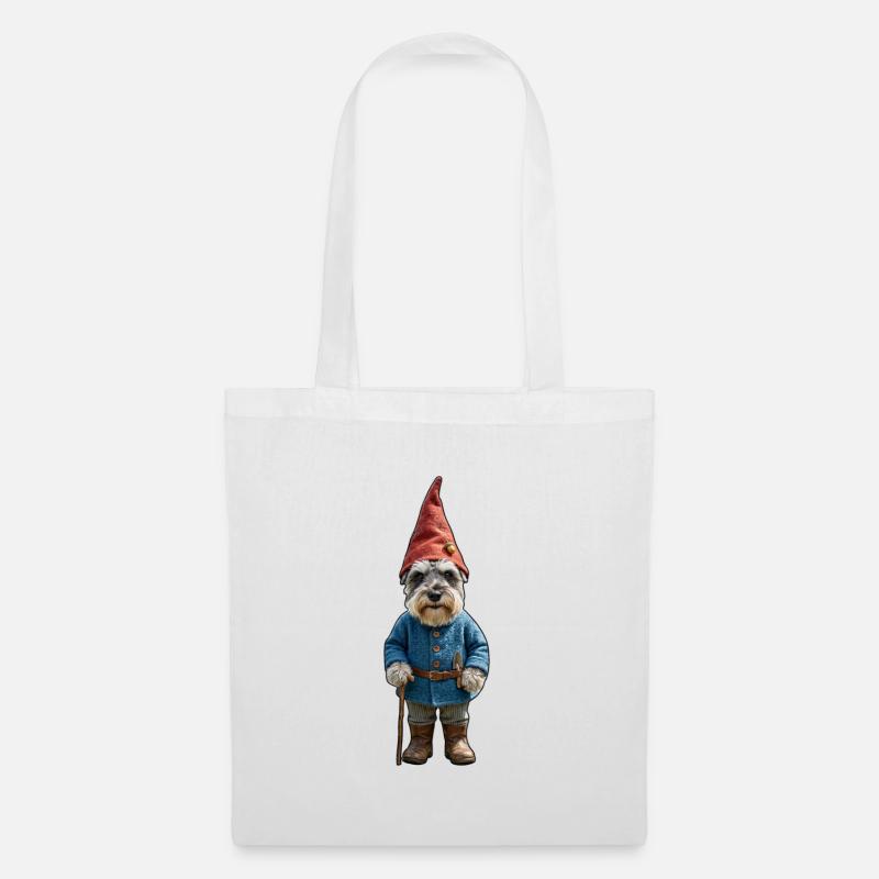 Garden Gnome Schnauzer Magic - Tote Bag - white