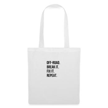 Off-road. Break it. Fix it. Repeat off-road terrain - Tote Bag - white - Front