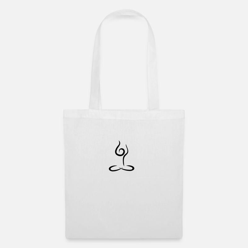 Yoga-Logo - Stoffbeutel - Weiß