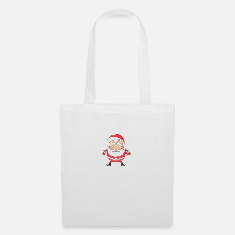 Weihnachtsmann - Stoffbeutel - Weiß