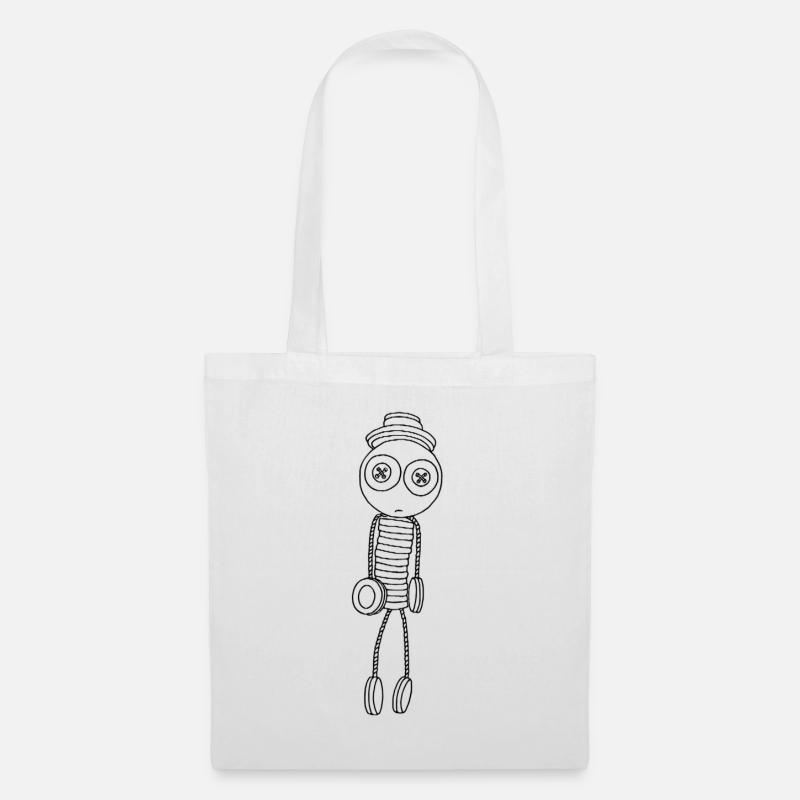 Mr Button - Sac en tissu - blanc