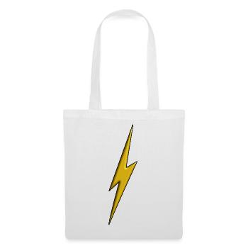 Eclair Jaune 3d - Sac en tissu - blanc - Devant