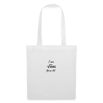 "I Am 41 Years Old – Math-Style Birthday Design - Tote Bag - white - Front
