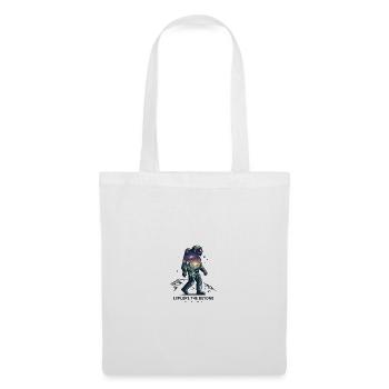 Astronaut over mountains and stars - Tote Bag - white - Front