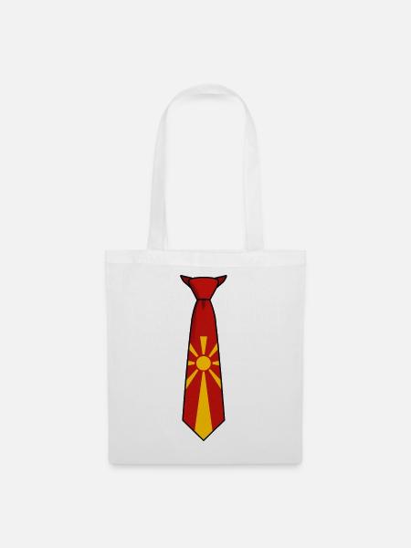 Macedonia Tie – Flaggendesign - Stoffbeutel - Weiß